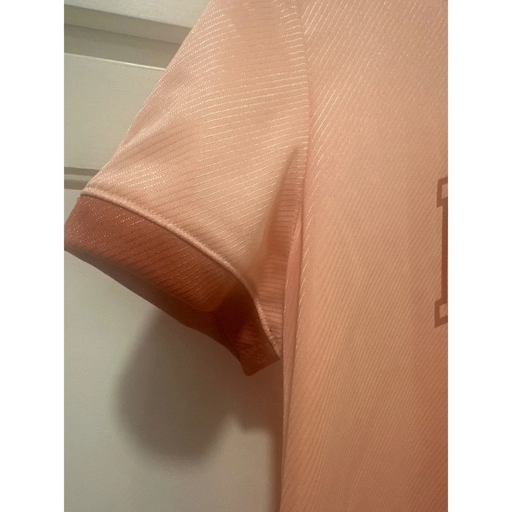 Nike Dri FIT Team Peach Ringer T Shirt Womens Medium Athletic Top - Picture 3 of 6
